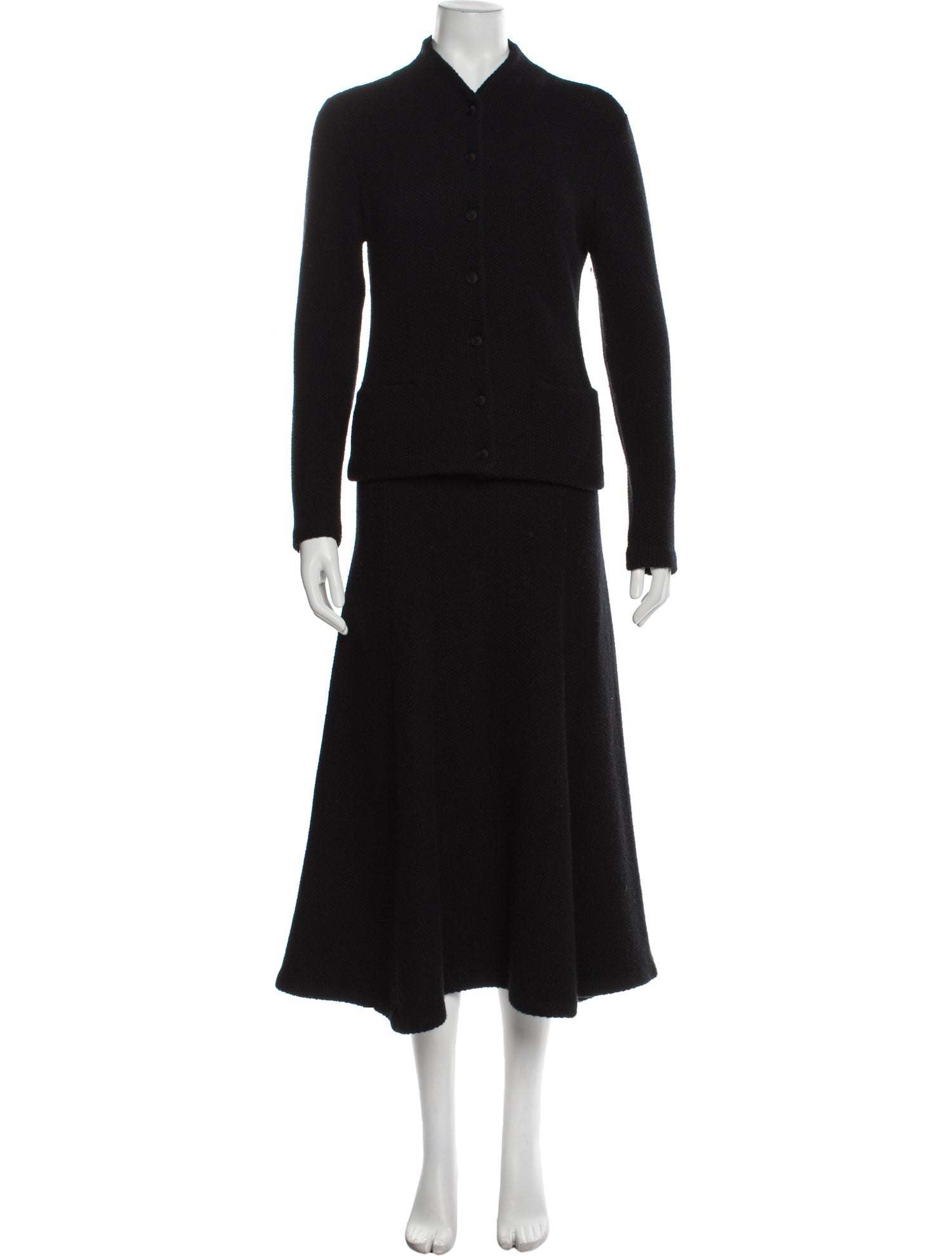 Lauren Ralph Lauren Wool Embroidered Accent Skirt Suit
