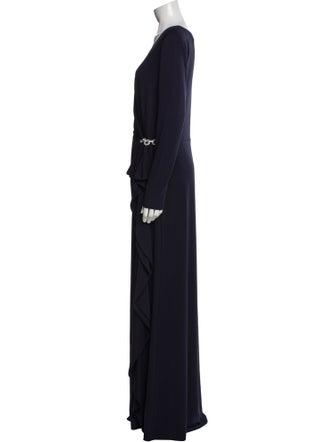 Lauren Ralph Lauren V-Neck Long Dress
