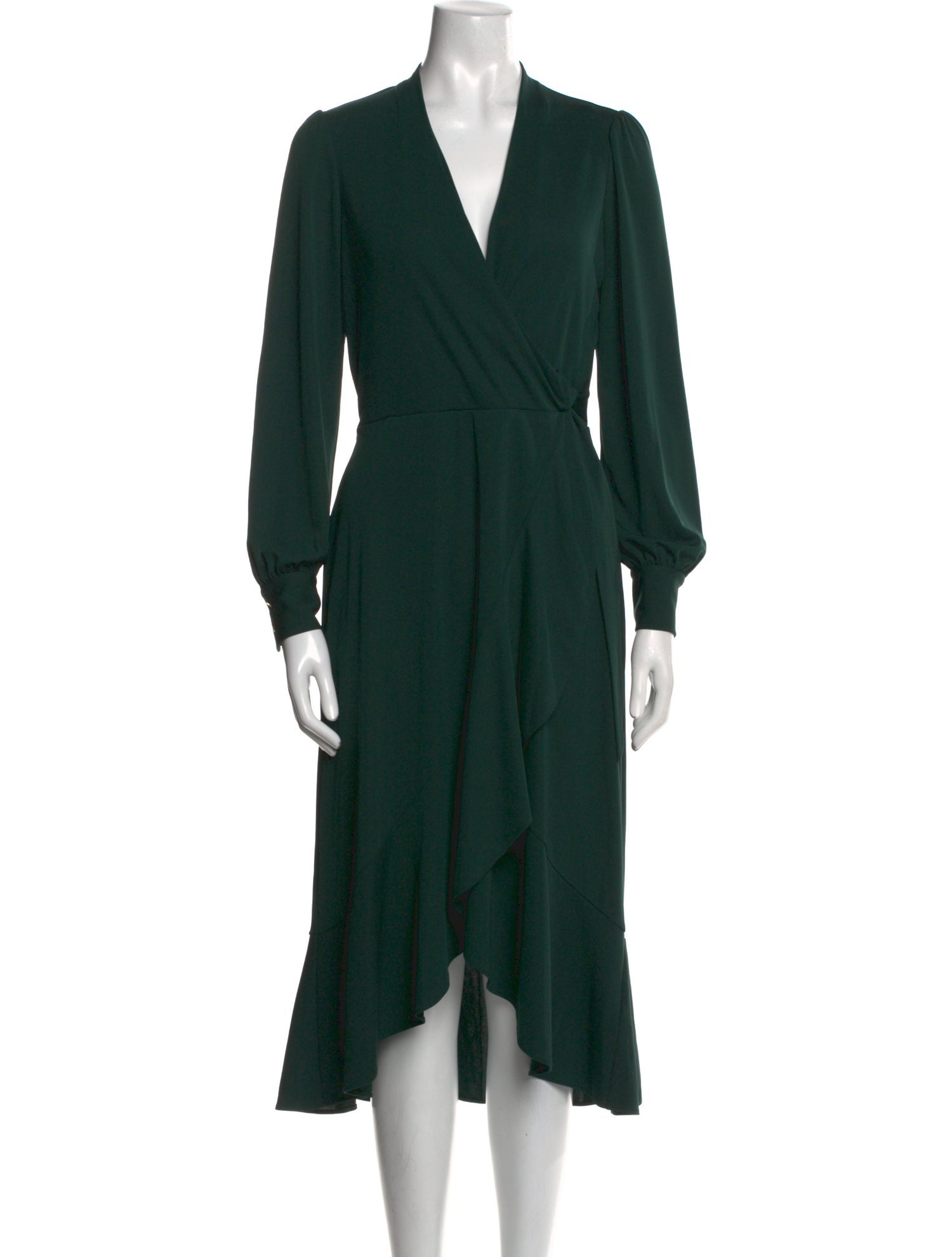 Lauren Ralph Lauren V-Neck Midi Length Dress