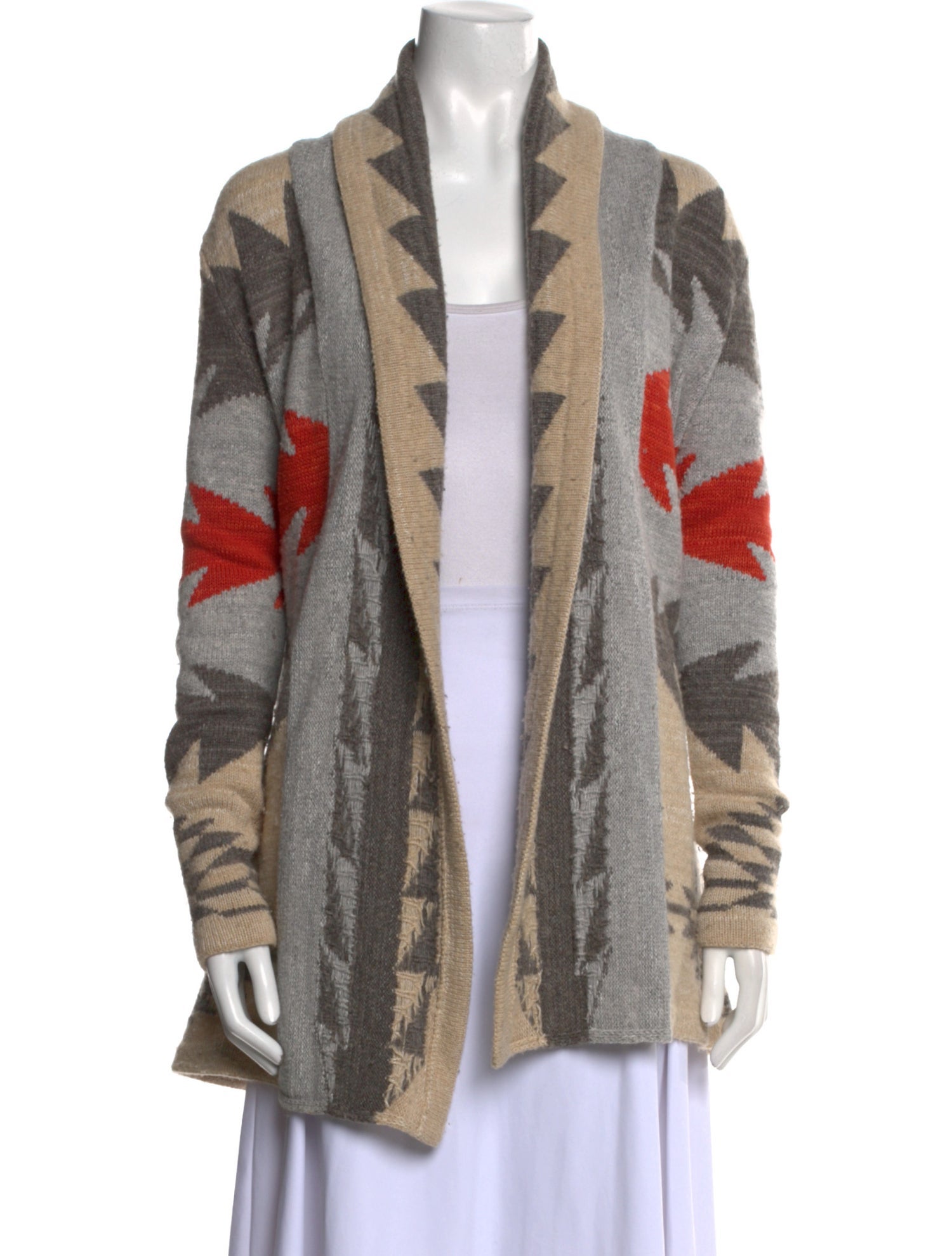 Lauren Ralph Lauren Printed Open Front Sweater