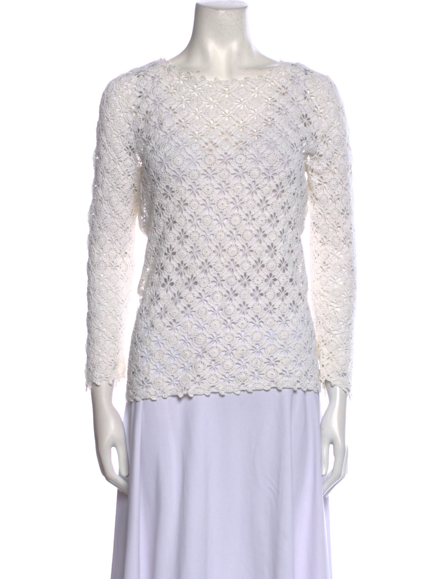 Lauren Ralph Lauren Patterned Bateau Neckline Sweatshirt