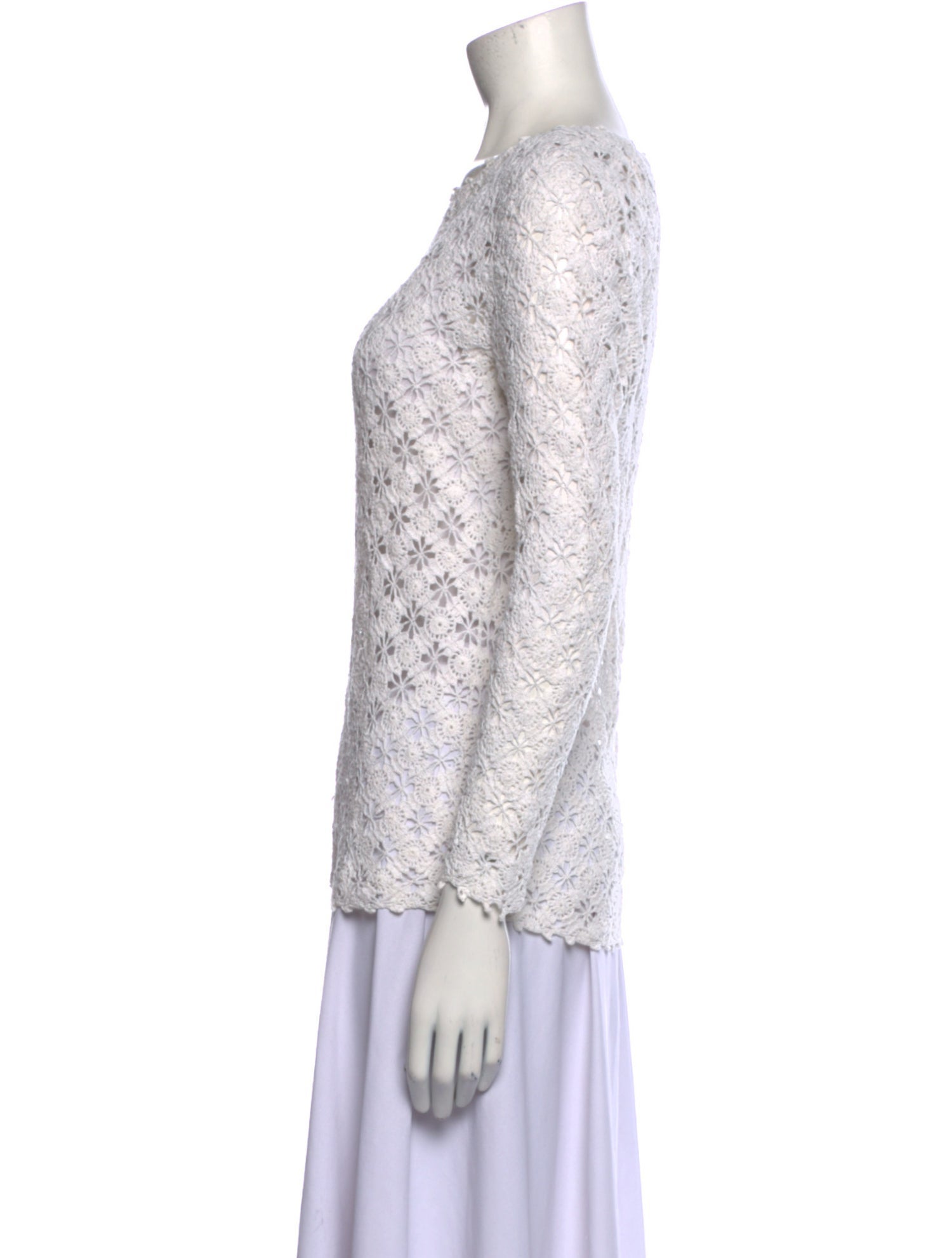 Lauren Ralph Lauren Patterned Bateau Neckline Sweatshirt