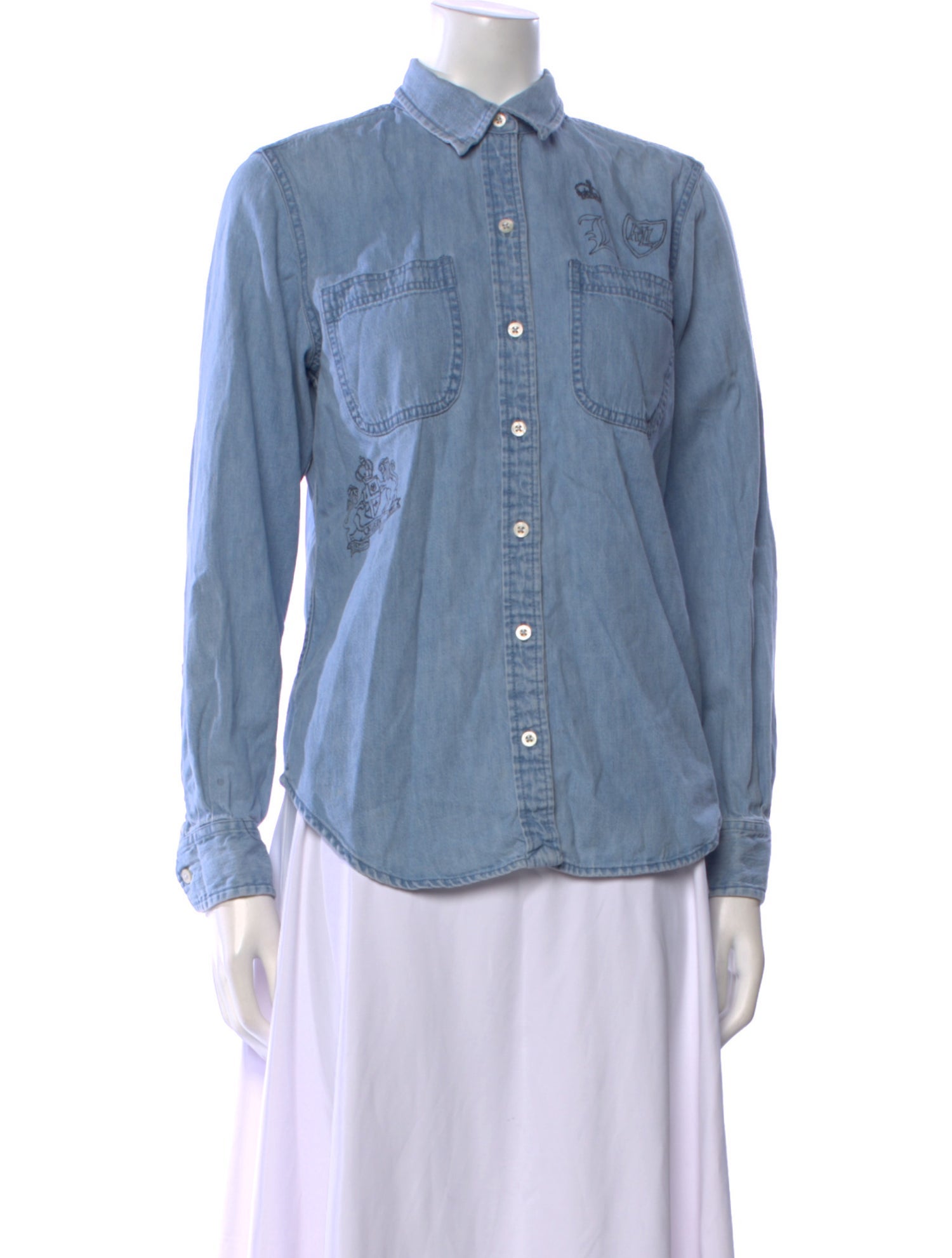 Lauren Ralph Lauren Long Sleeve Button-Up Top