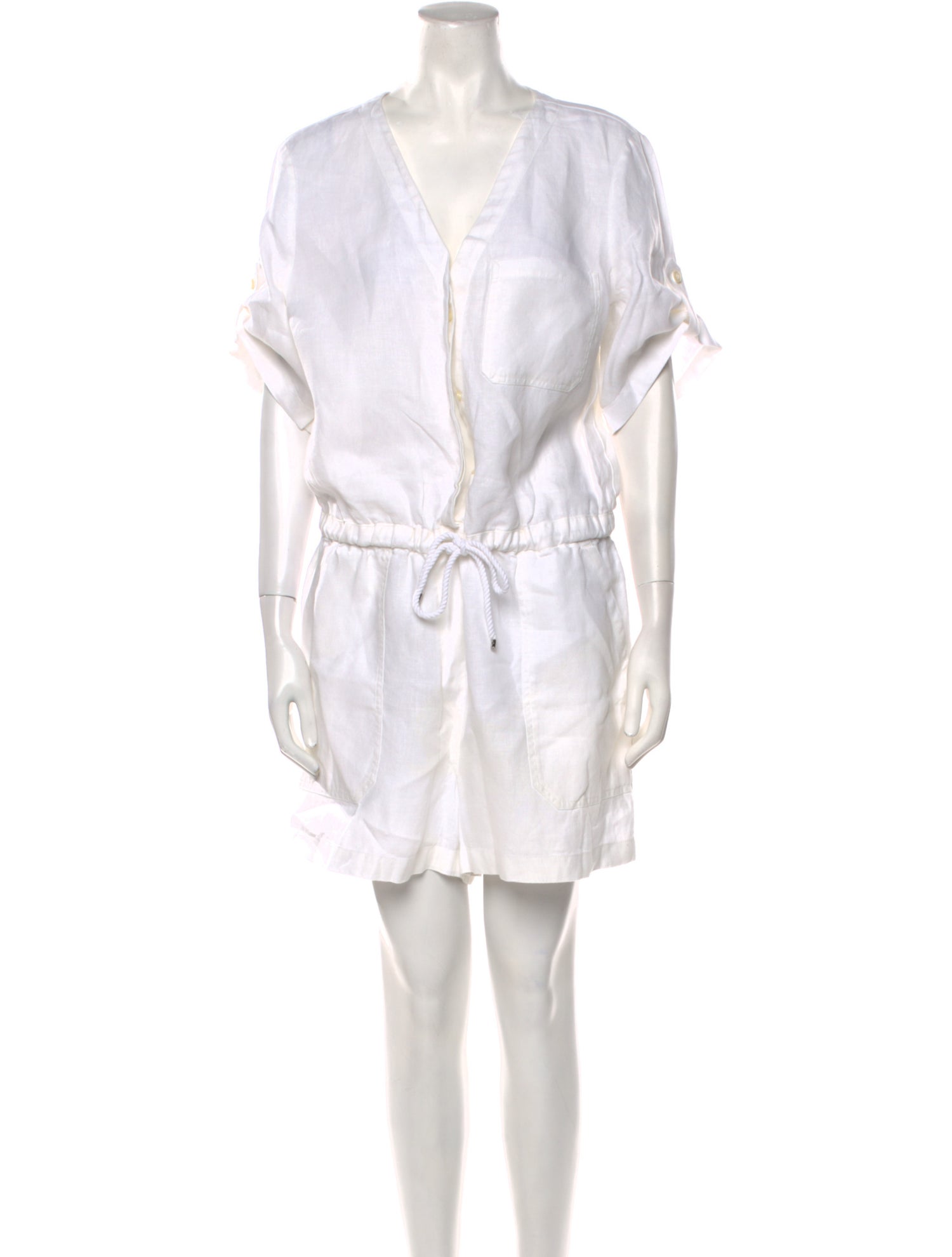 Lauren Ralph Lauren Linen V-Neck Romper