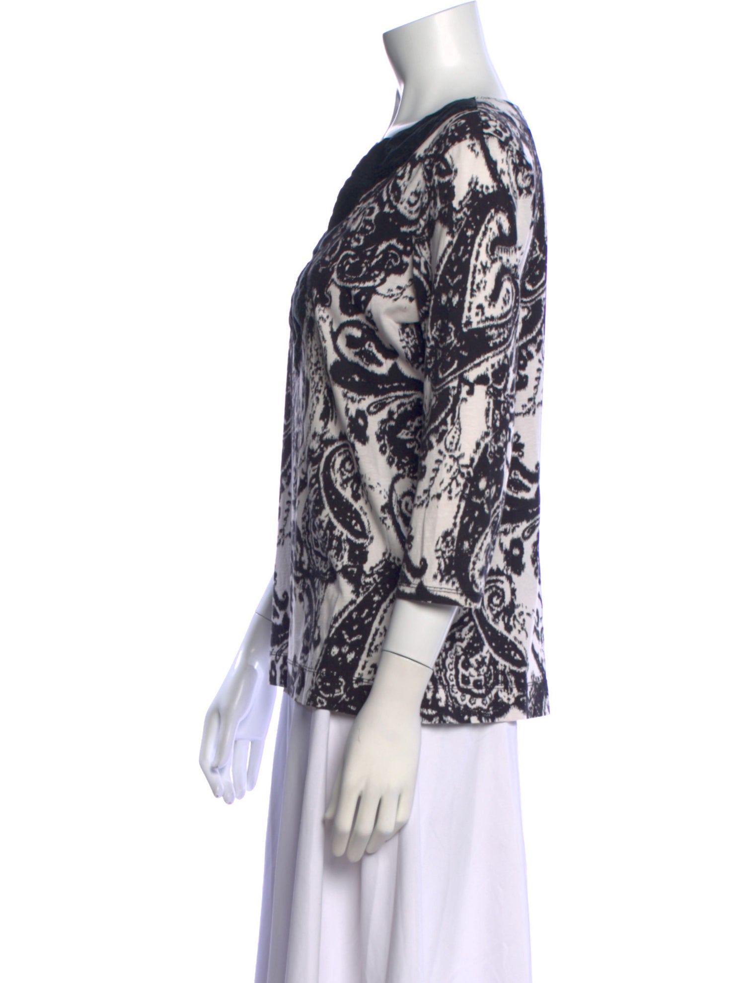 Lauren Ralph Lauren Paisley Print V-Neck Blouse