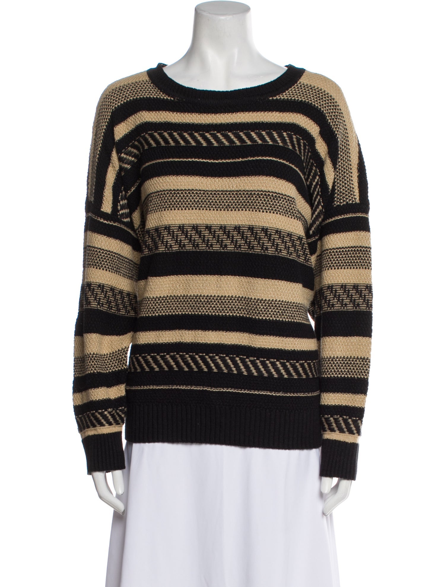 Lauren Ralph Lauren Striped Scoop Neck Sweater