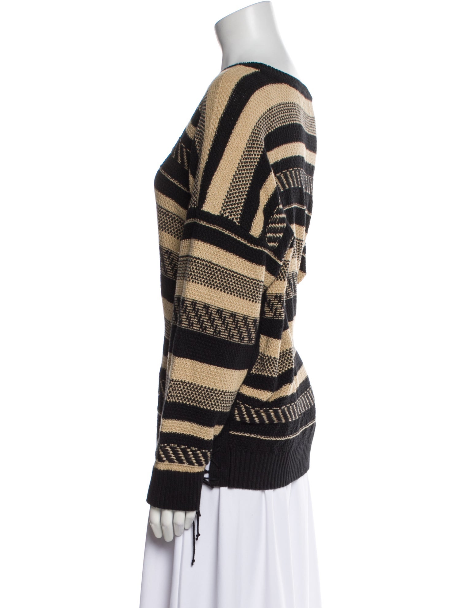 Lauren Ralph Lauren Striped Scoop Neck Sweater