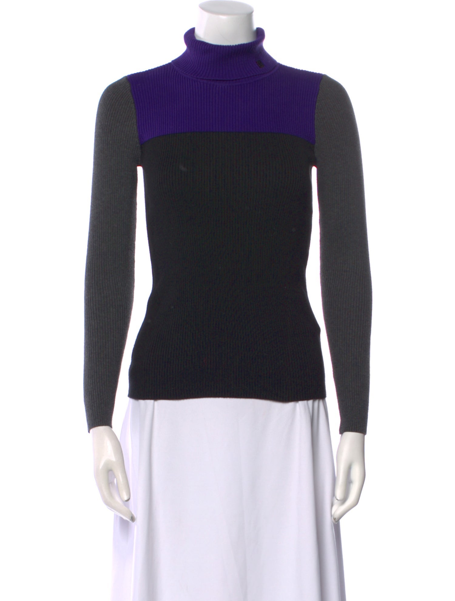 Lauren Ralph Lauren Cashmere Colorblock Pattern Sweater