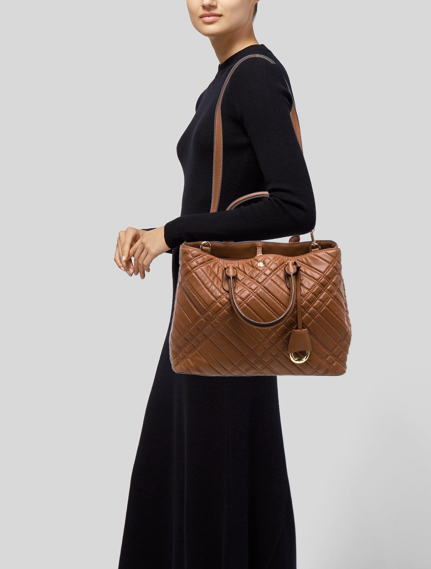 Lauren Ralph Lauren Leather Top Handle Bag