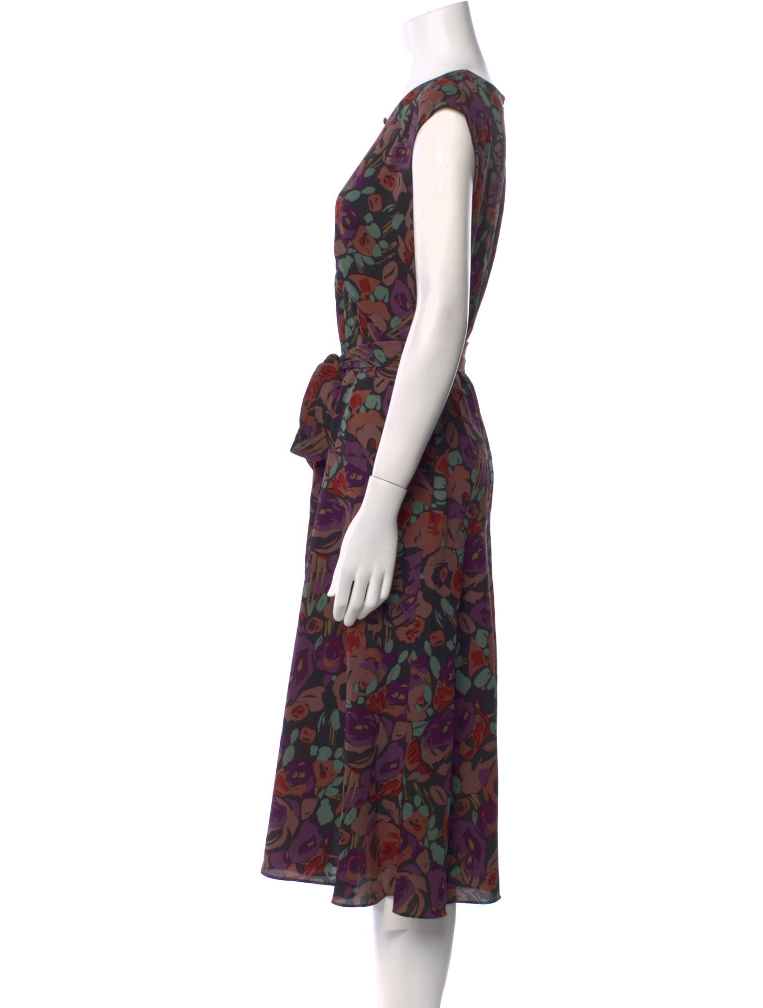 Lauren Ralph Lauren Floral Print Midi Length Dress
