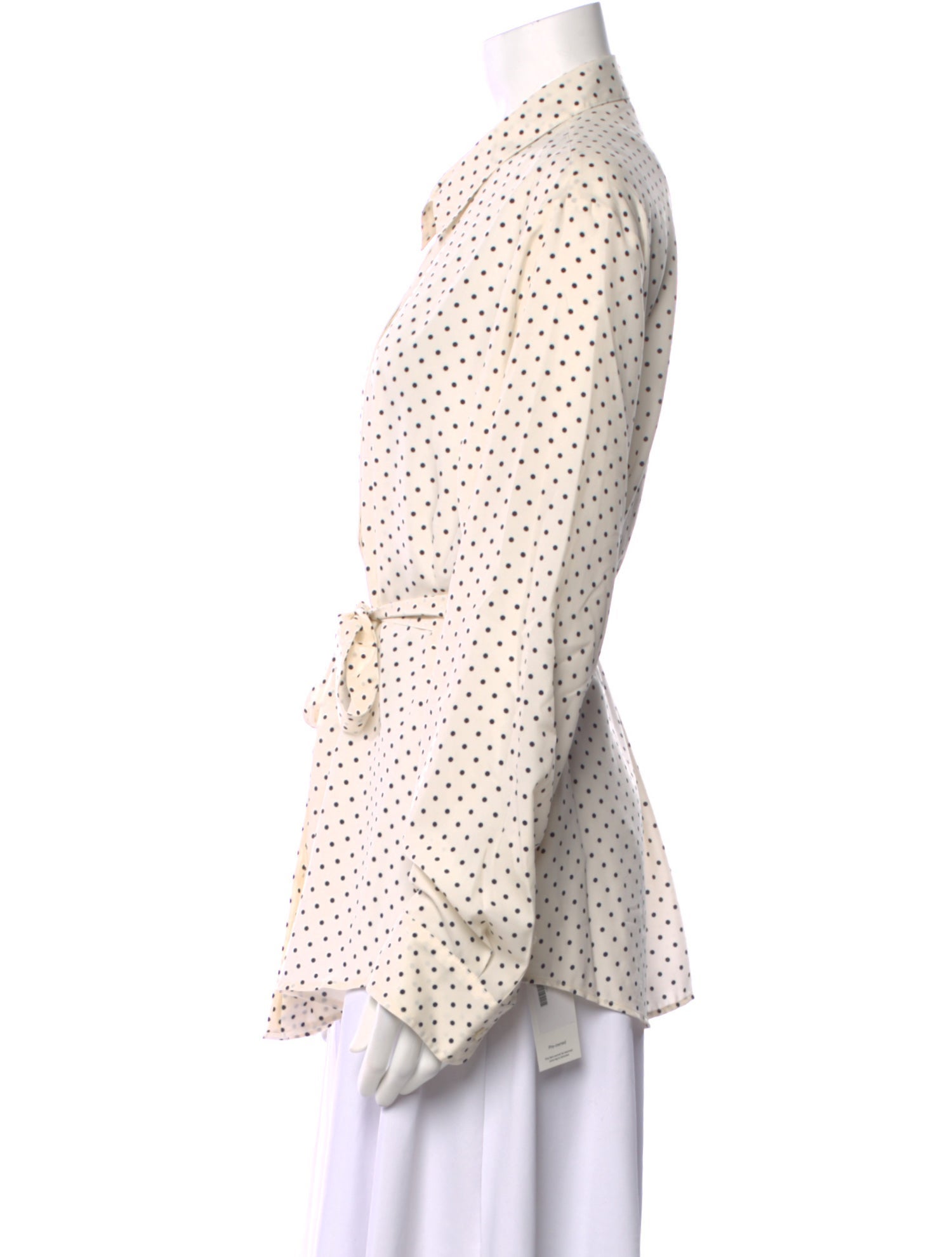 Lauren Ralph Lauren Polka Dot Print Long Sleeve Button-Up Top