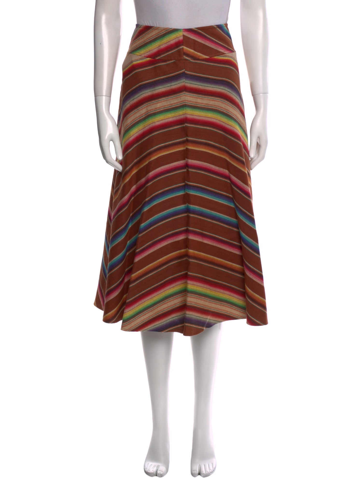 Lauren Ralph Lauren Linen Midi Length Skirt