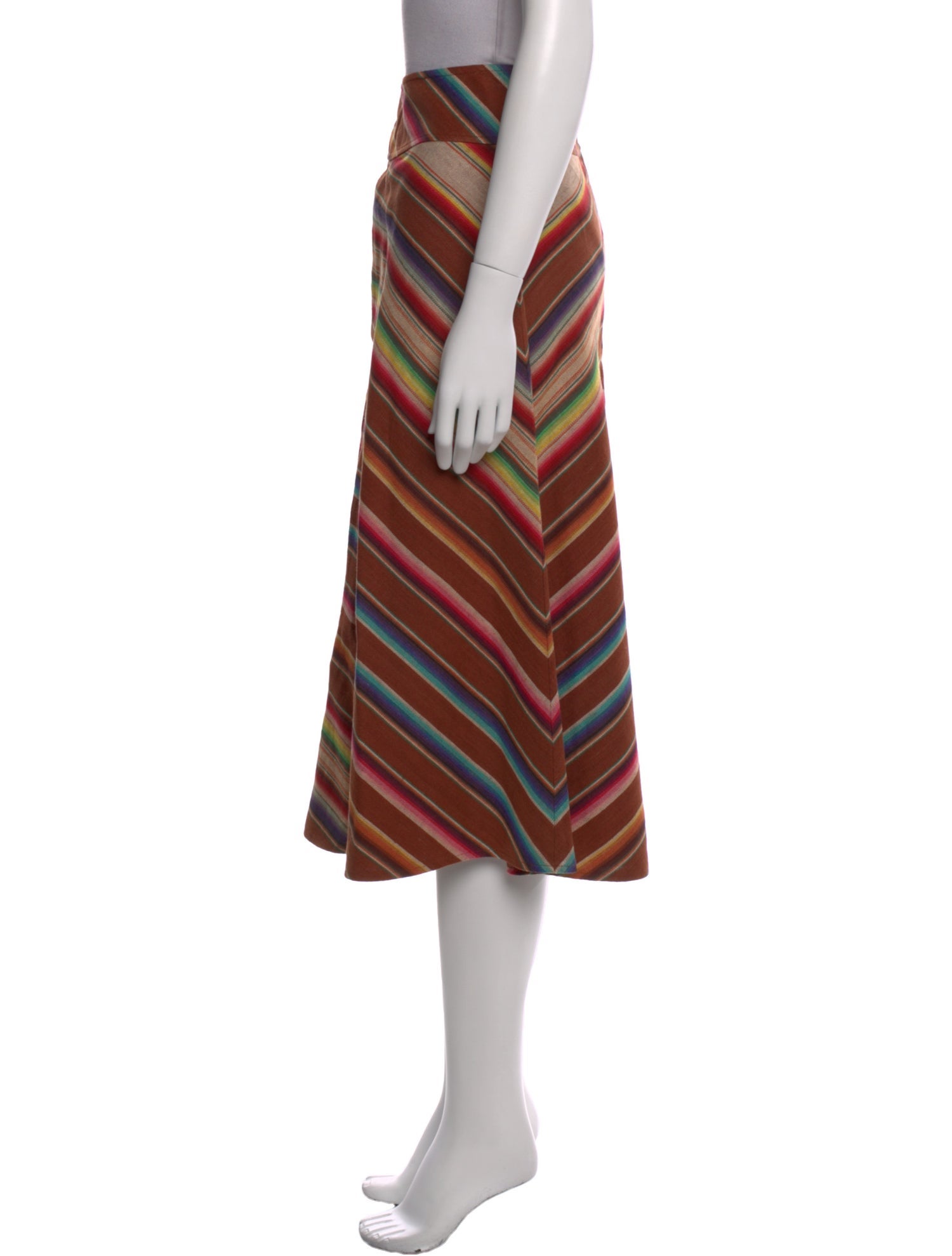 Lauren Ralph Lauren Linen Midi Length Skirt