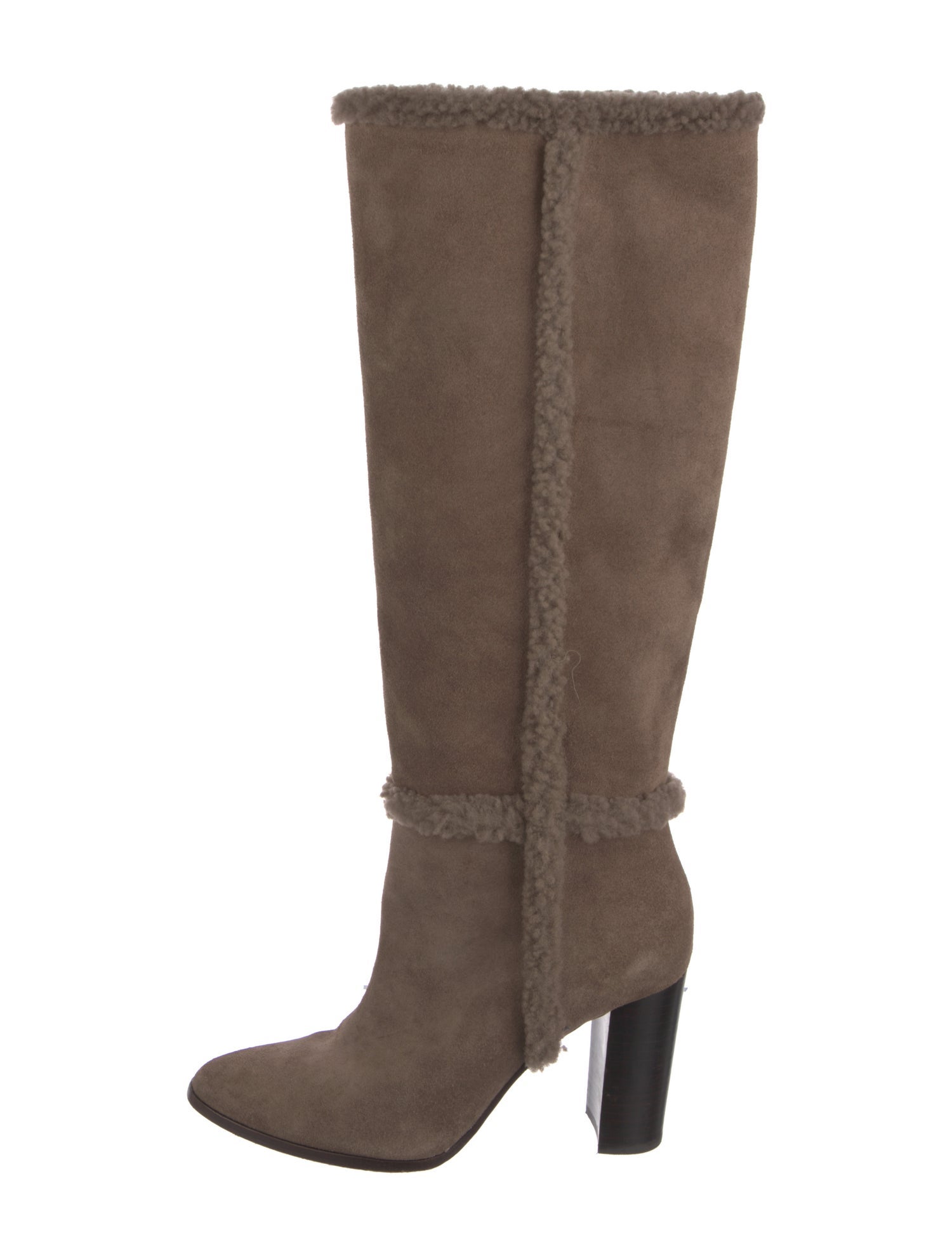Lauren Ralph Lauren Suede Fur Trim Boots