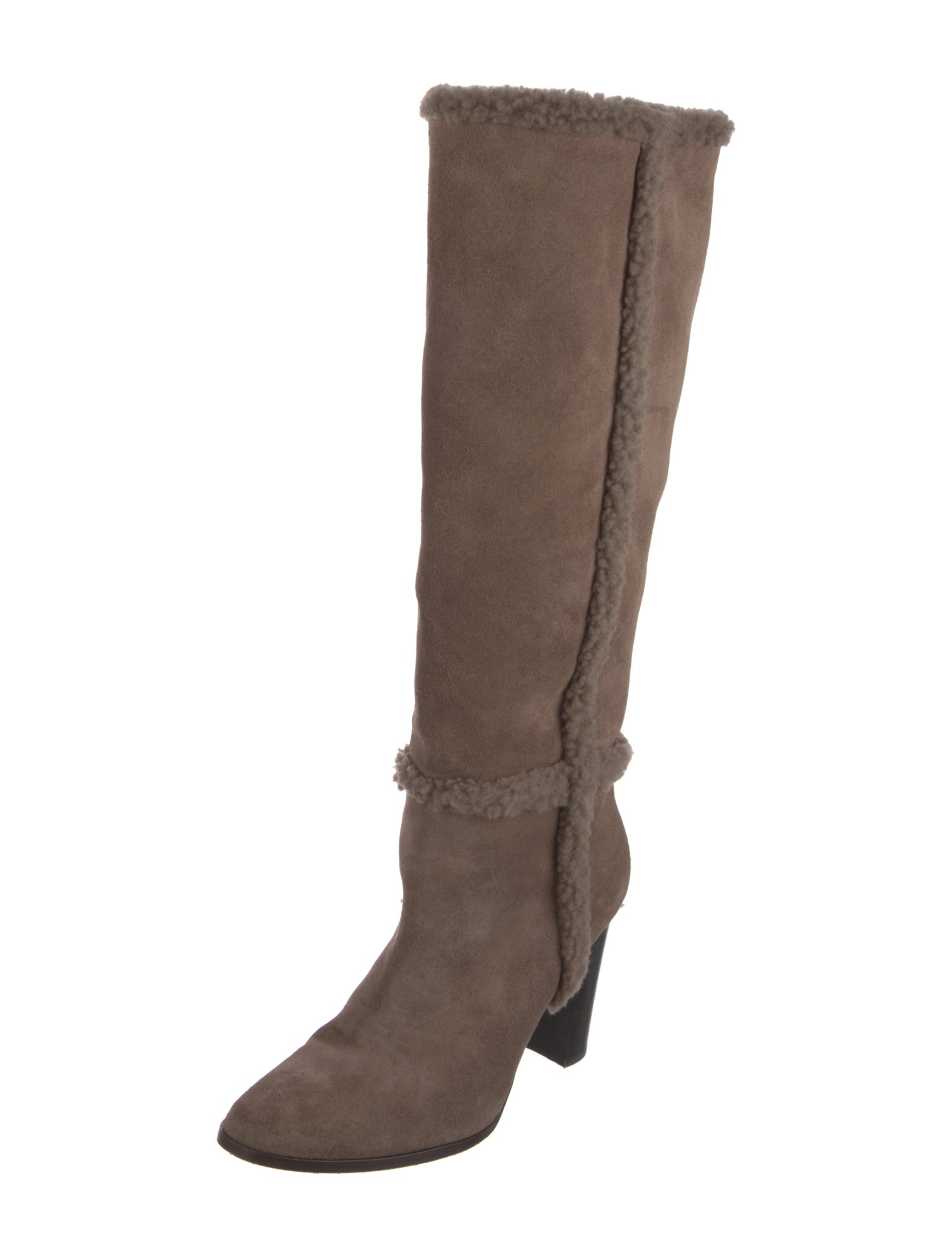 Lauren Ralph Lauren Suede Fur Trim Boots