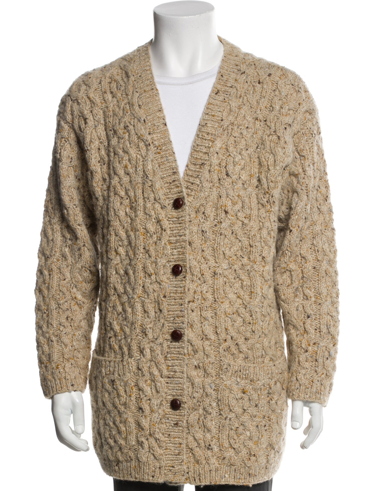 Lauren Ralph Lauren Wool Tweed Pattern Cardigan