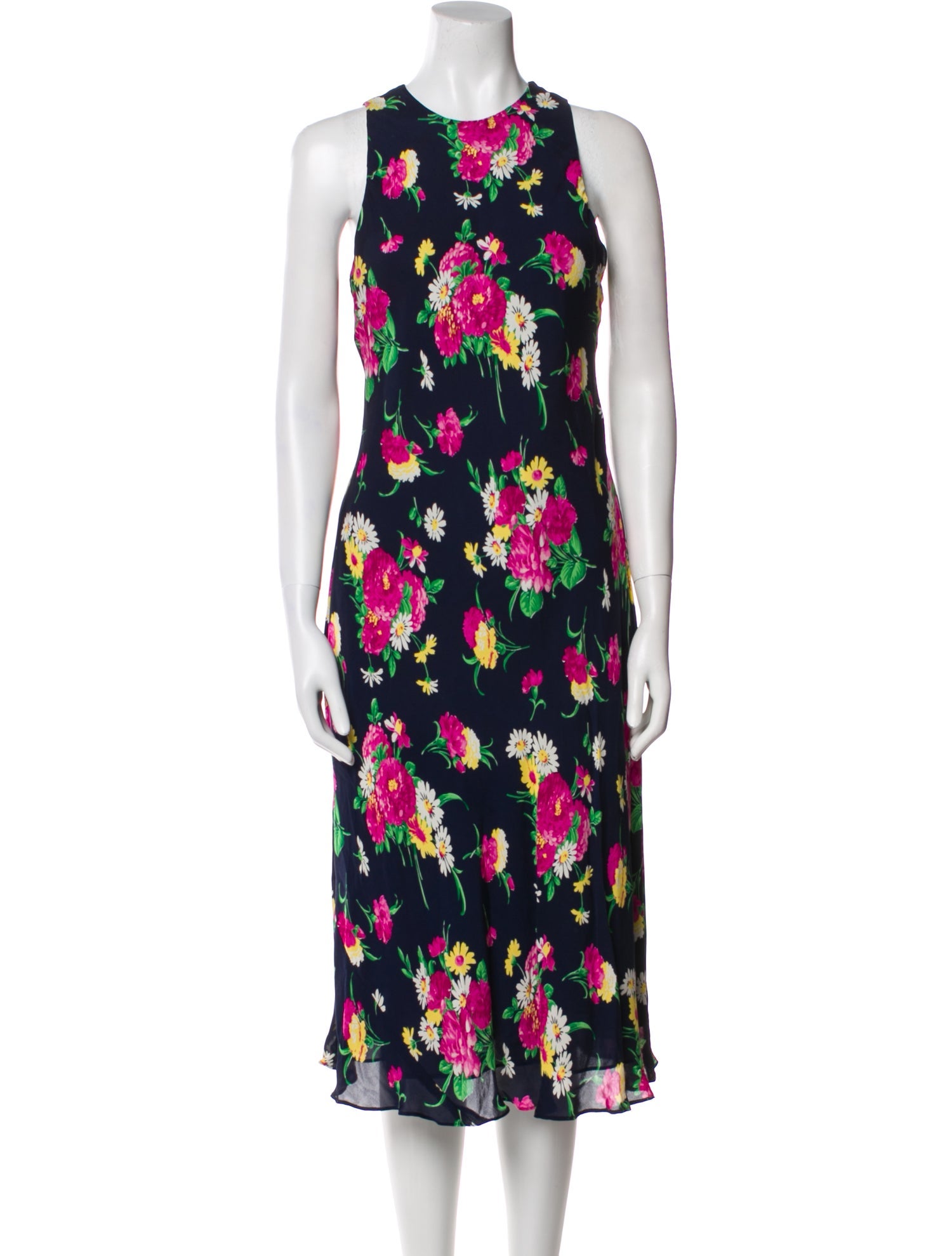 Lauren Ralph Lauren Floral Print Midi Length Dress