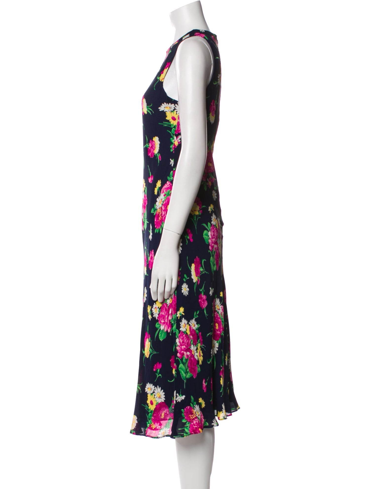 Lauren Ralph Lauren Floral Print Midi Length Dress