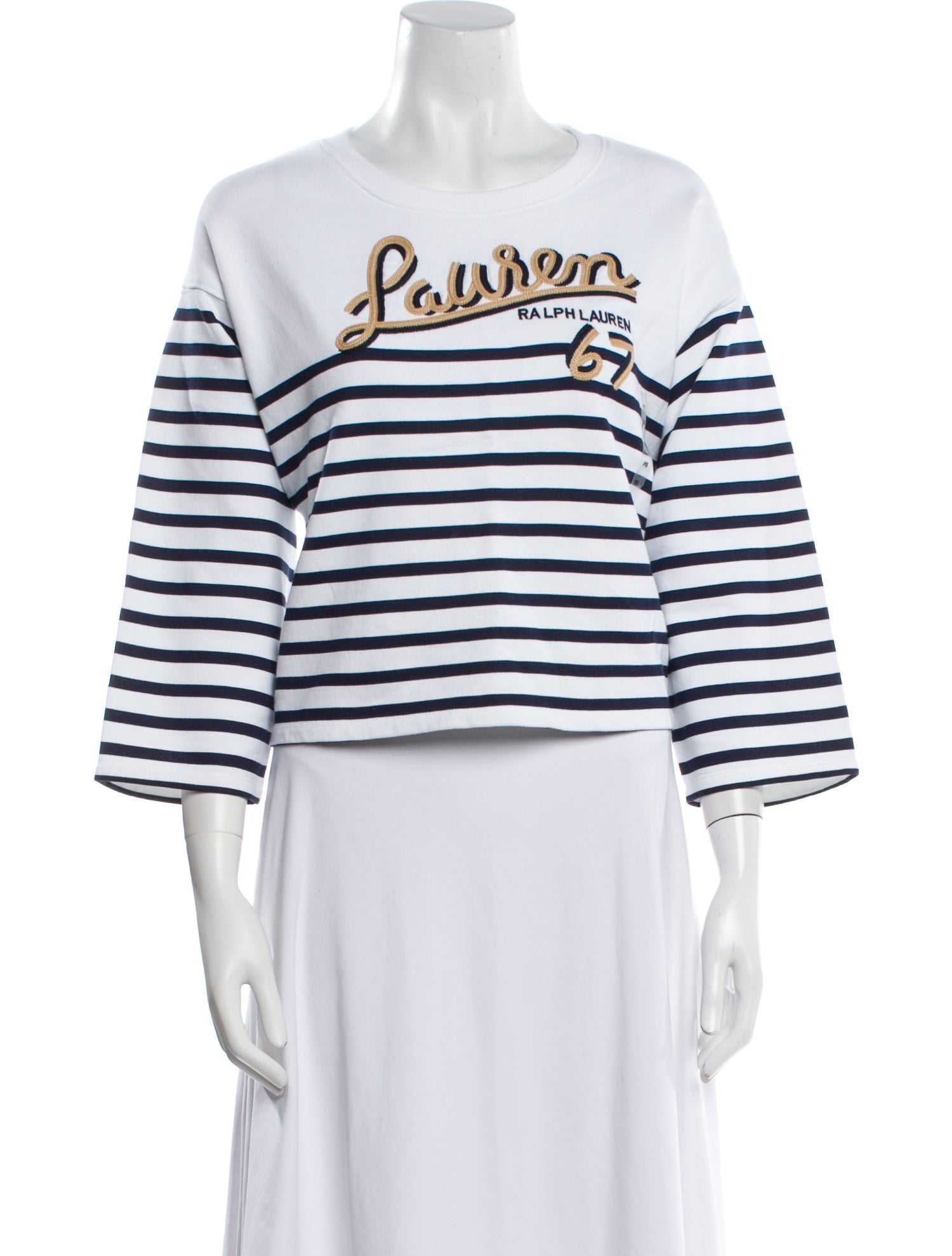 Lauren Ralph Lauren Striped Crew Neck Sweatshirt