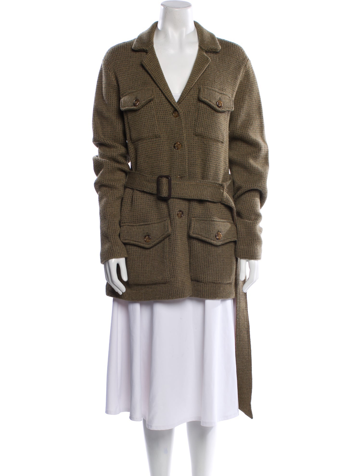 Lauren Ralph Lauren Merino Wool Printed Utility Jacket w/ Tags