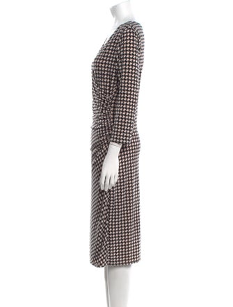 Lauren Ralph Lauren Houndstooth Print Knee-Length Dress