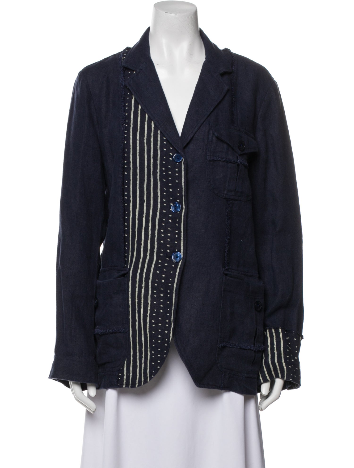 Lauren Ralph Lauren Linen Plaid Print Blazer