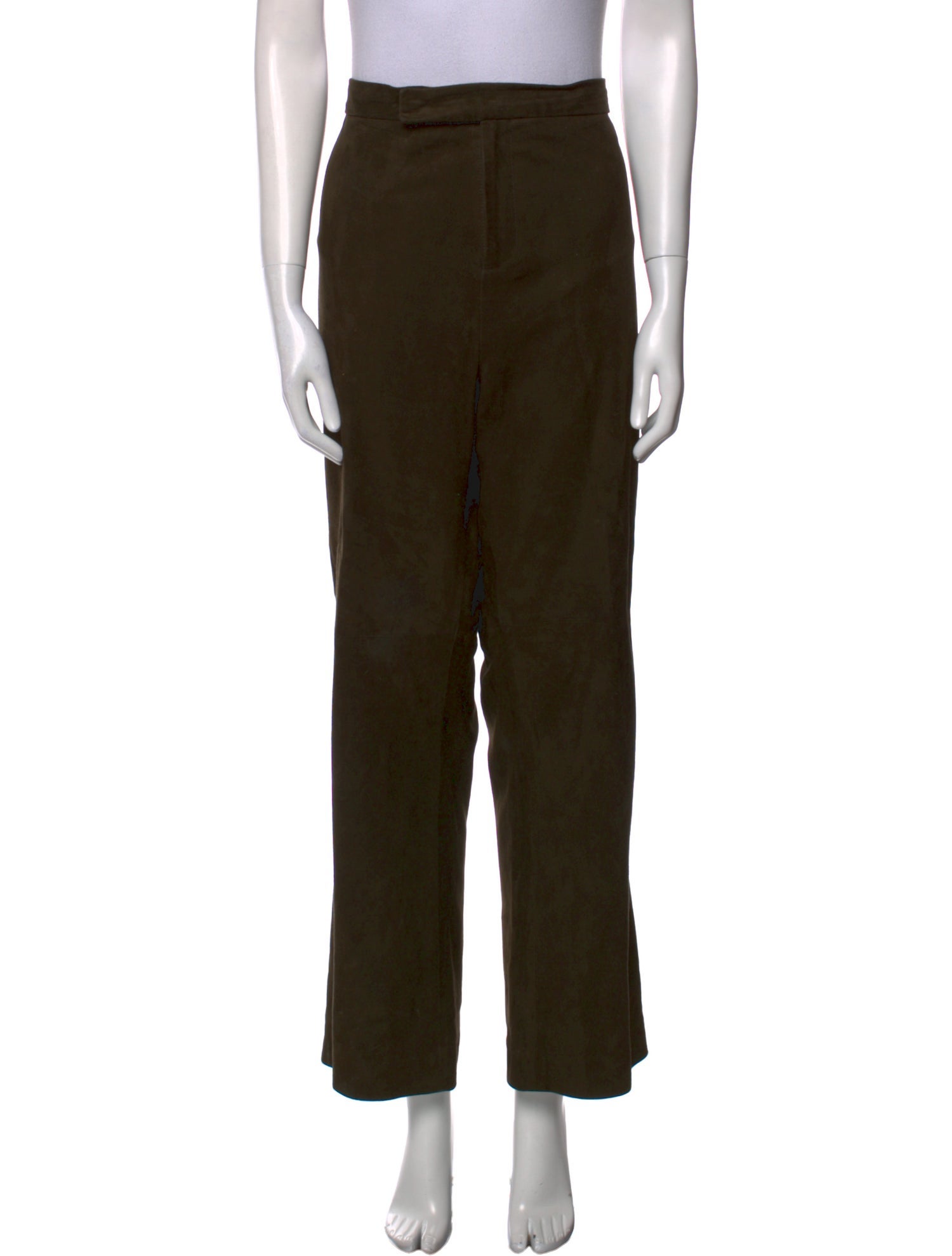 Lauren Ralph Lauren Suede Straight Leg Pants