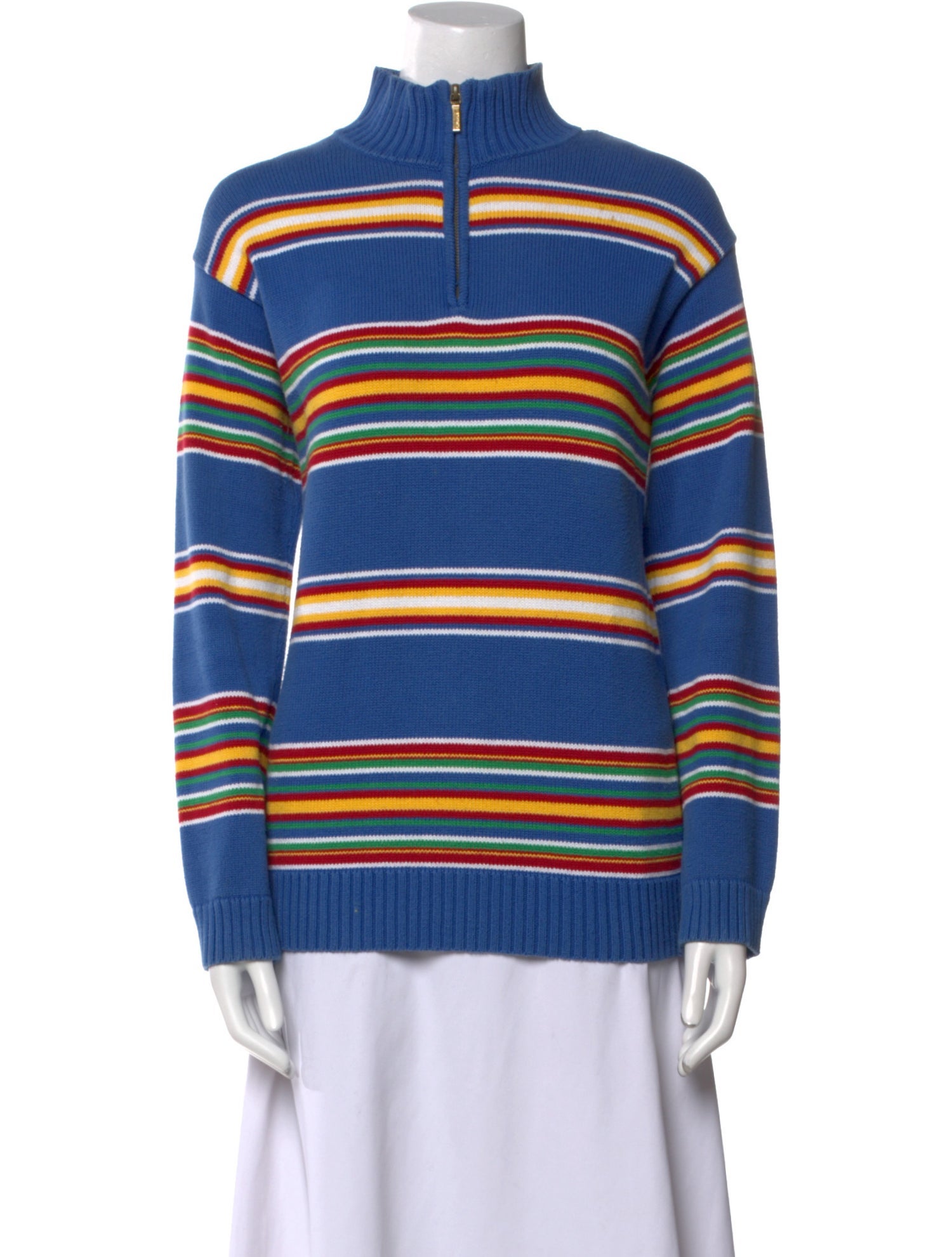 Lauren Ralph Lauren Striped Mock Neck Sweater