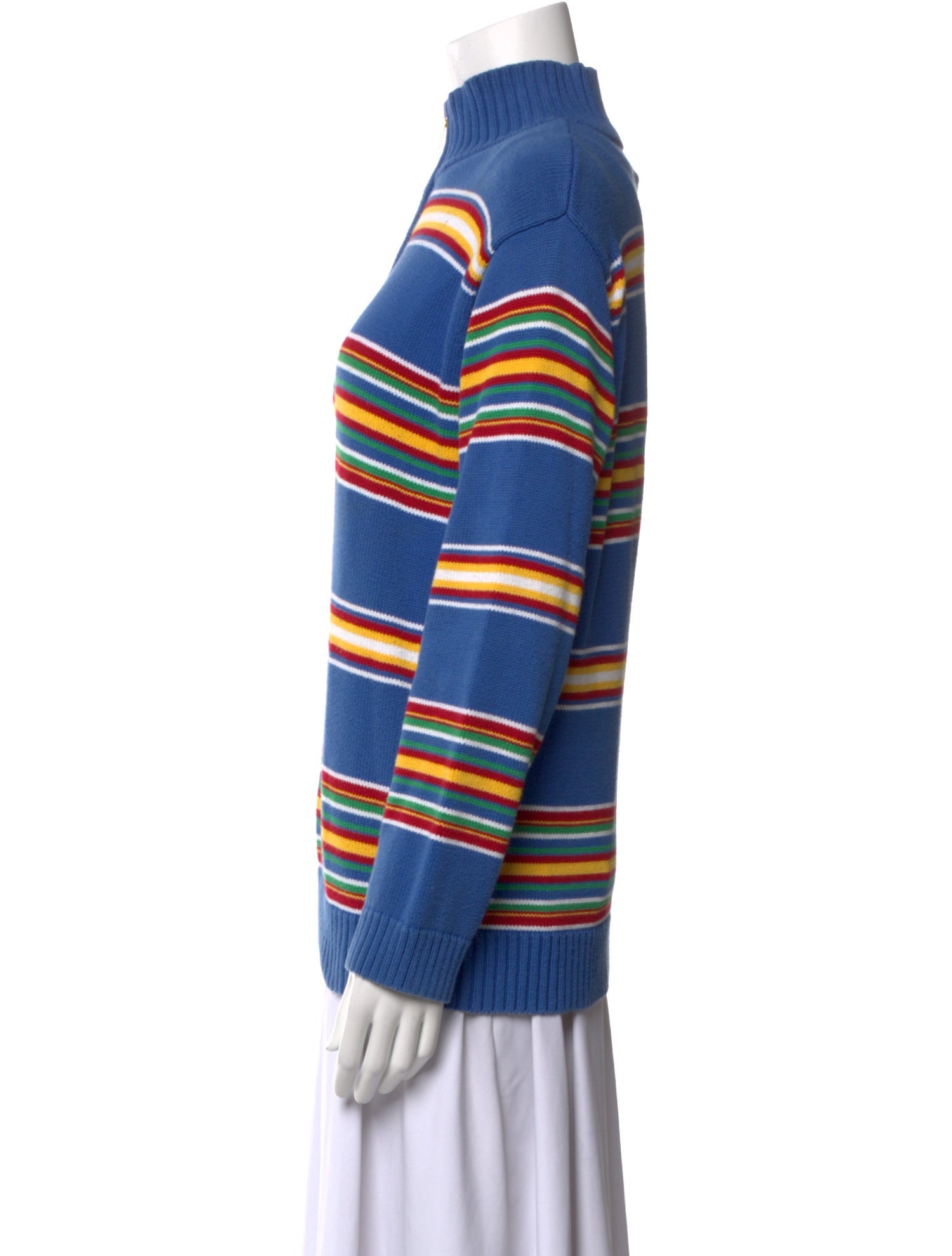 Lauren Ralph Lauren Striped Mock Neck Sweater