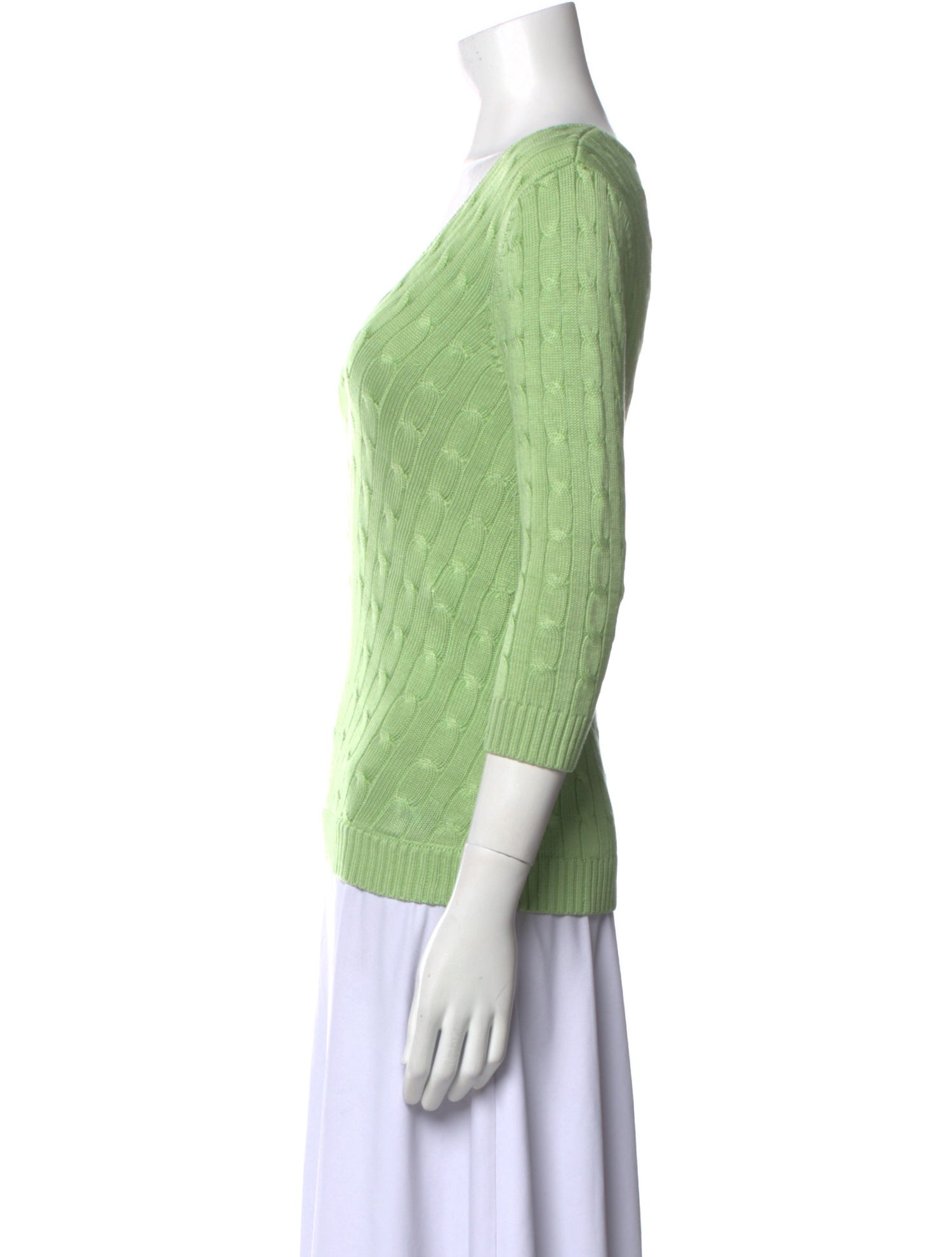 Lauren Ralph Lauren Silk V-Neck Sweater