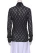 Lauren Ralph Lauren Lace Pattern Long Sleeve Button-Up Top