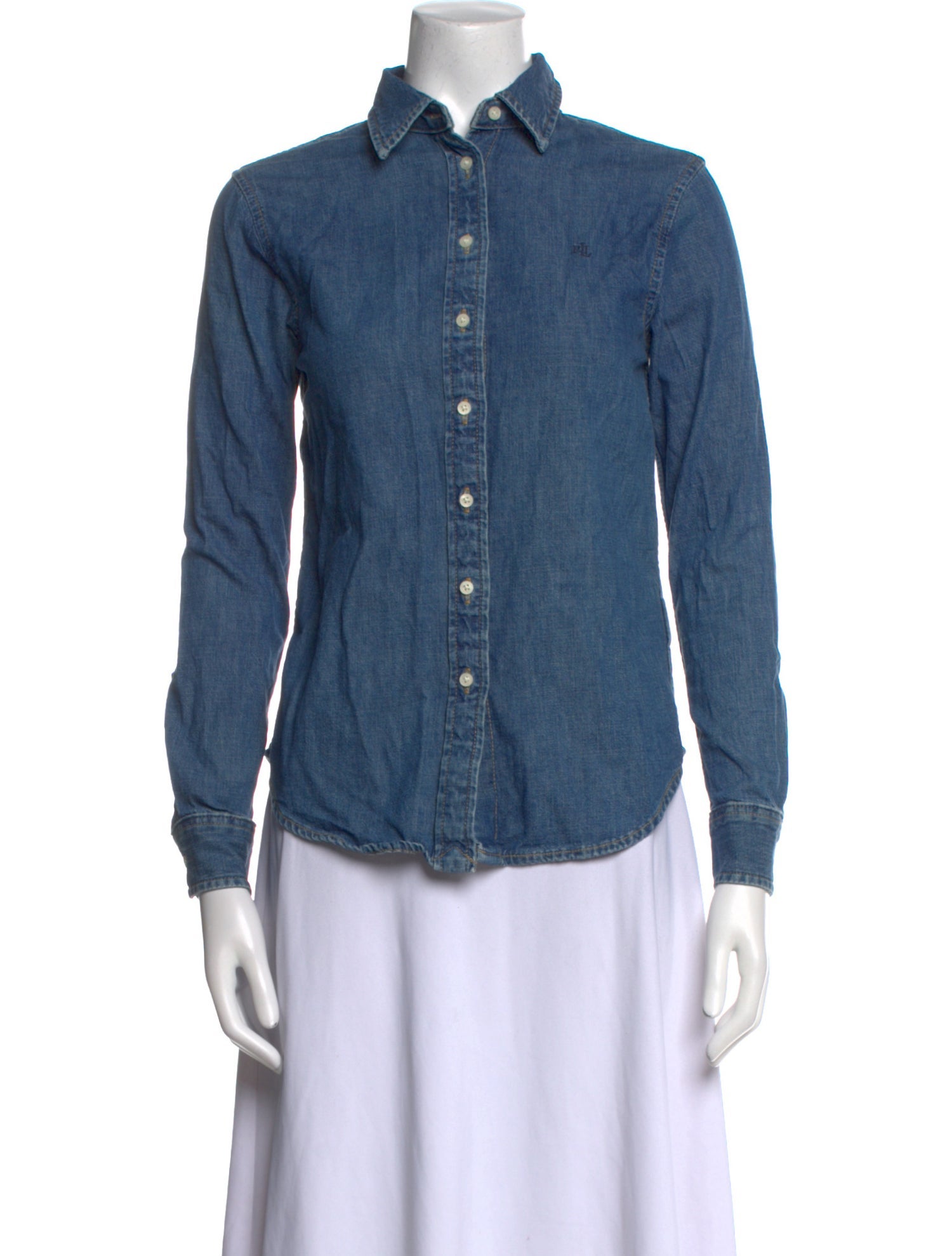 Lauren Ralph Lauren Long Sleeve Button-Up Top