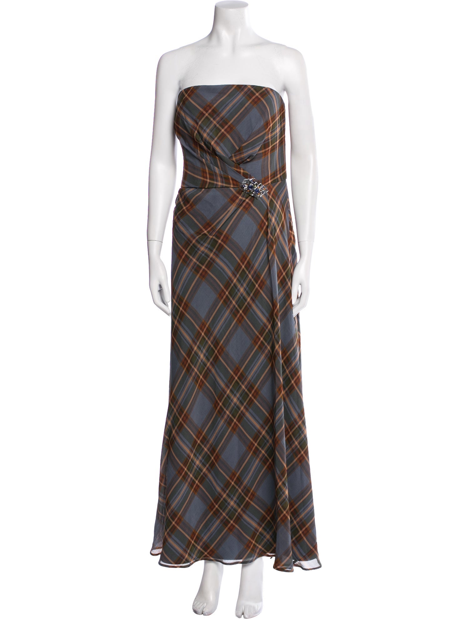 Lauren Ralph Lauren Plaid Print Long Dress