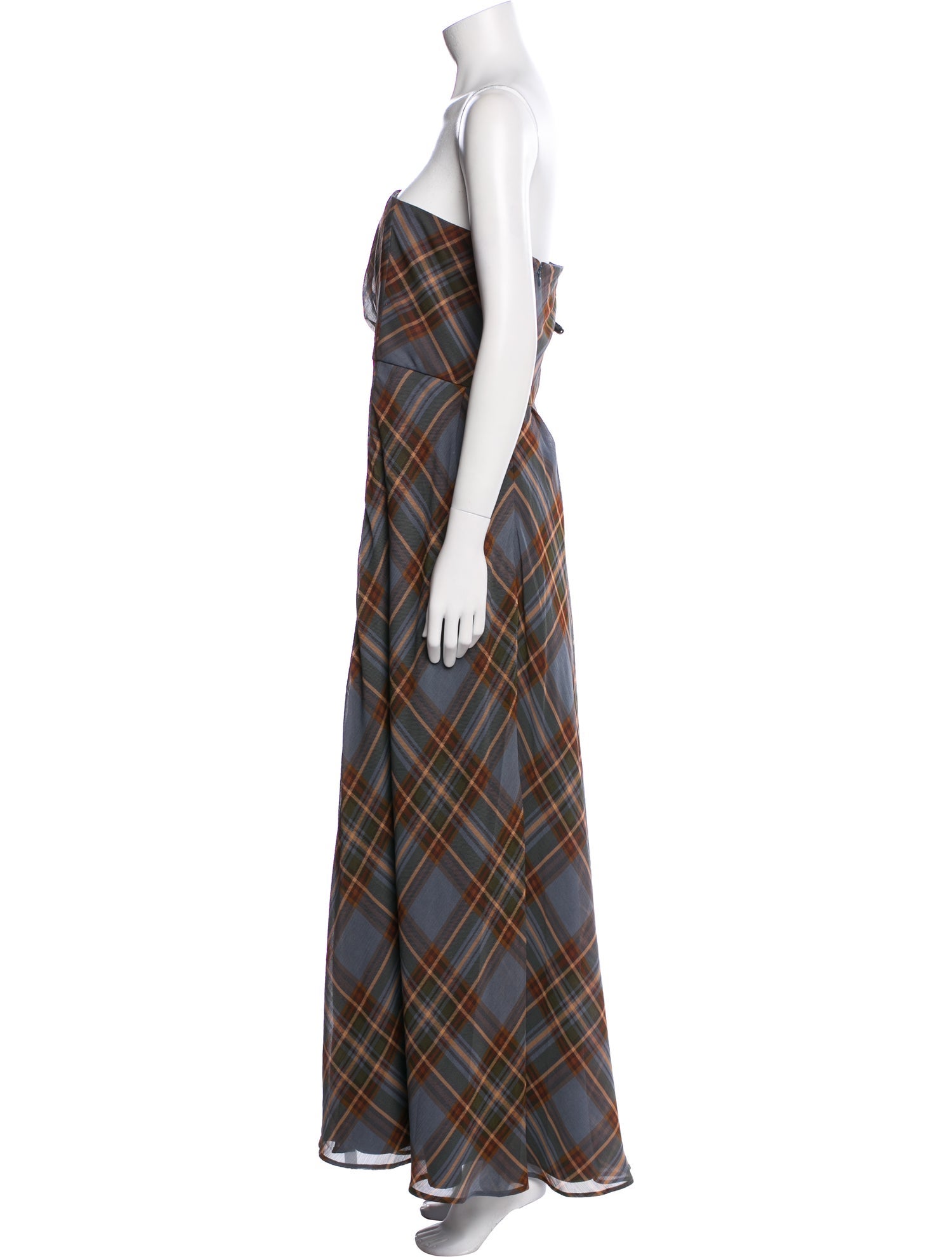 Lauren Ralph Lauren Plaid Print Long Dress