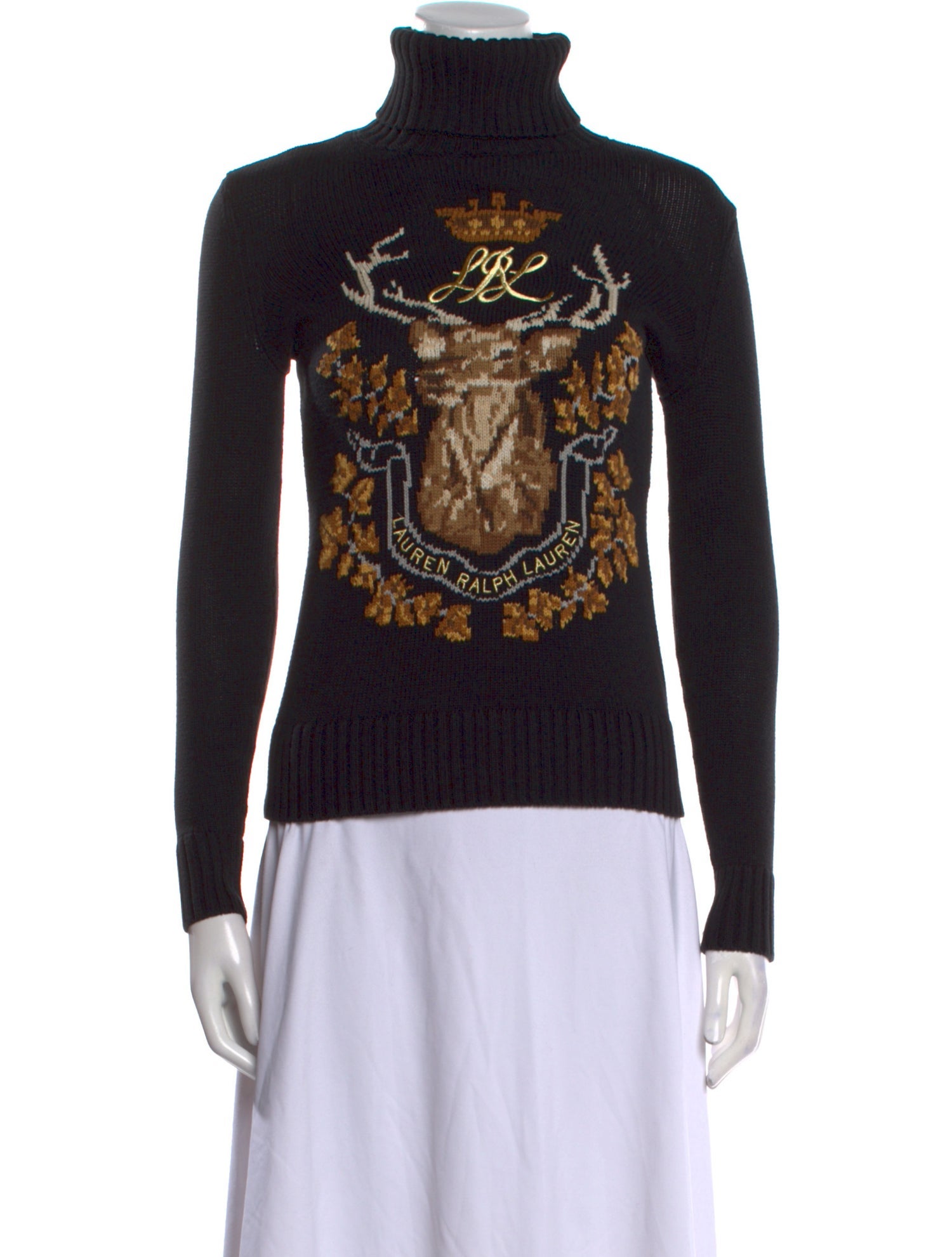 Lauren Ralph Lauren Printed Turtleneck Sweater