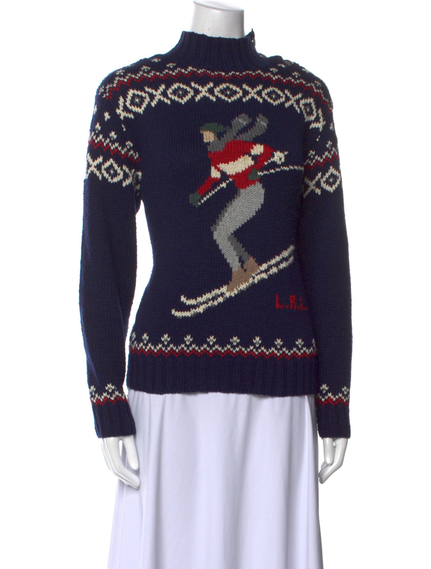 Lauren Ralph Lauren Printed Mock Neck Sweater