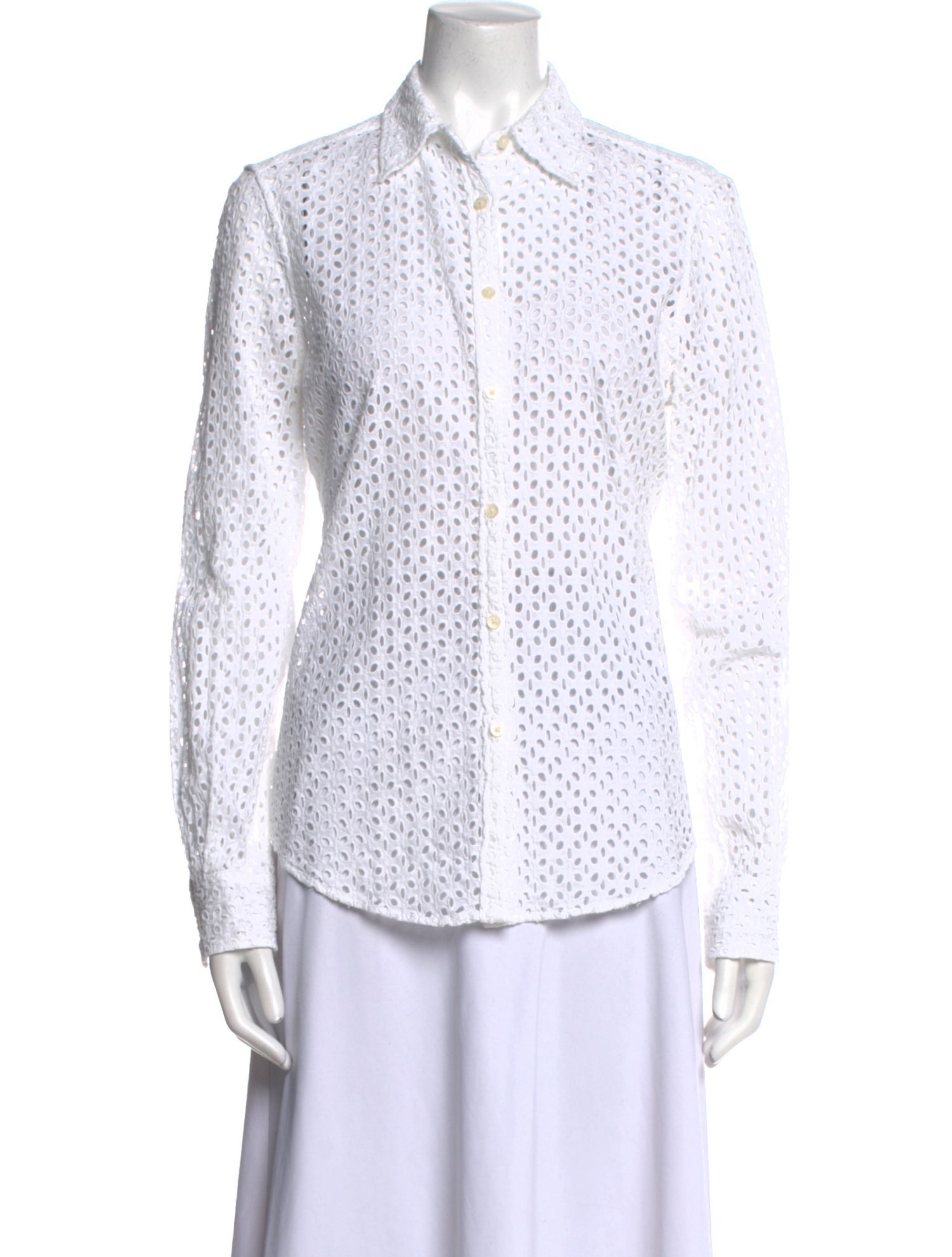 Lauren Ralph Lauren Long Sleeve Button-Up Top