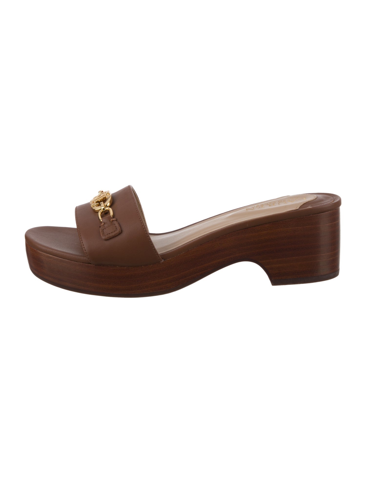 Lauren Ralph Lauren Leather Slides