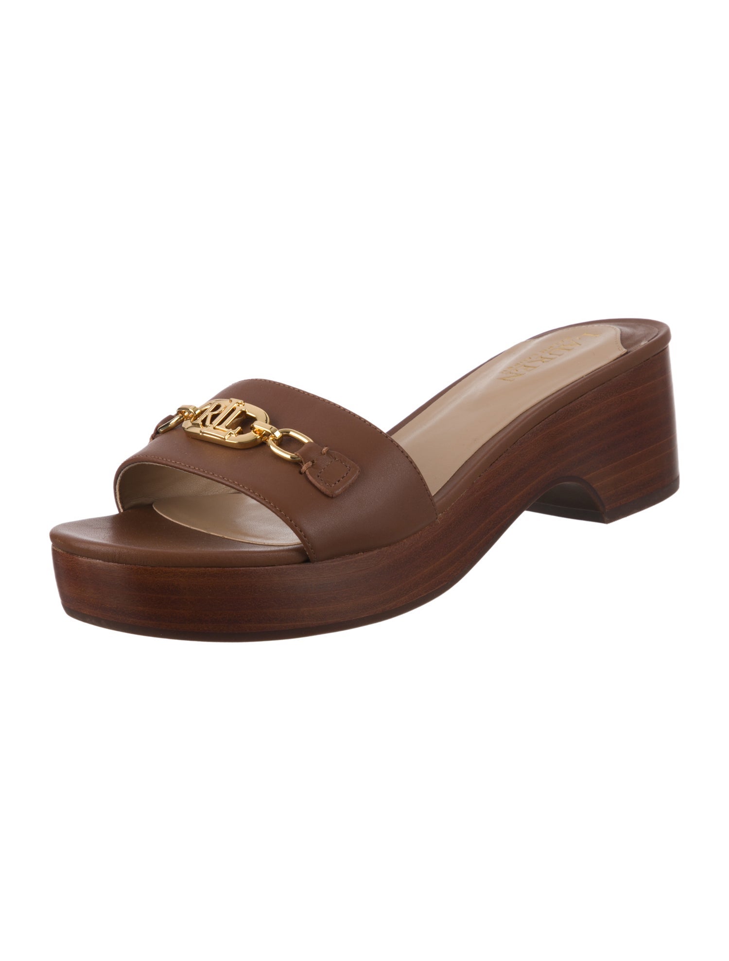 Lauren Ralph Lauren Leather Slides