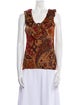 Lauren Ralph Lauren Paisley Print V-Neck Top