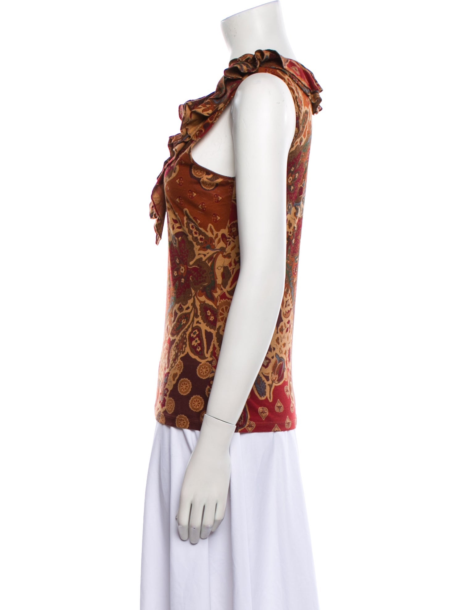 Lauren Ralph Lauren Paisley Print V-Neck Top