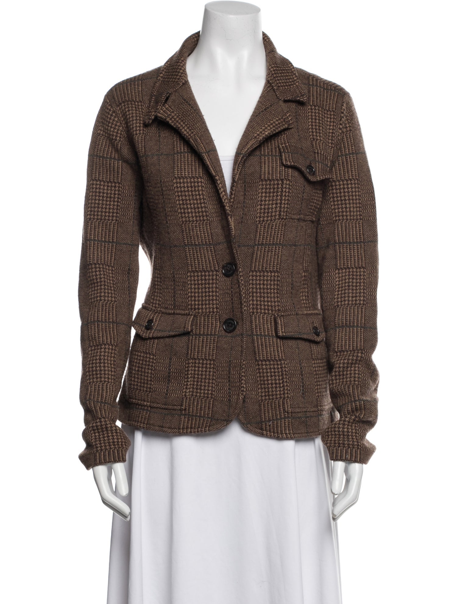 Lauren Ralph Lauren Wool Plaid Print Blazer