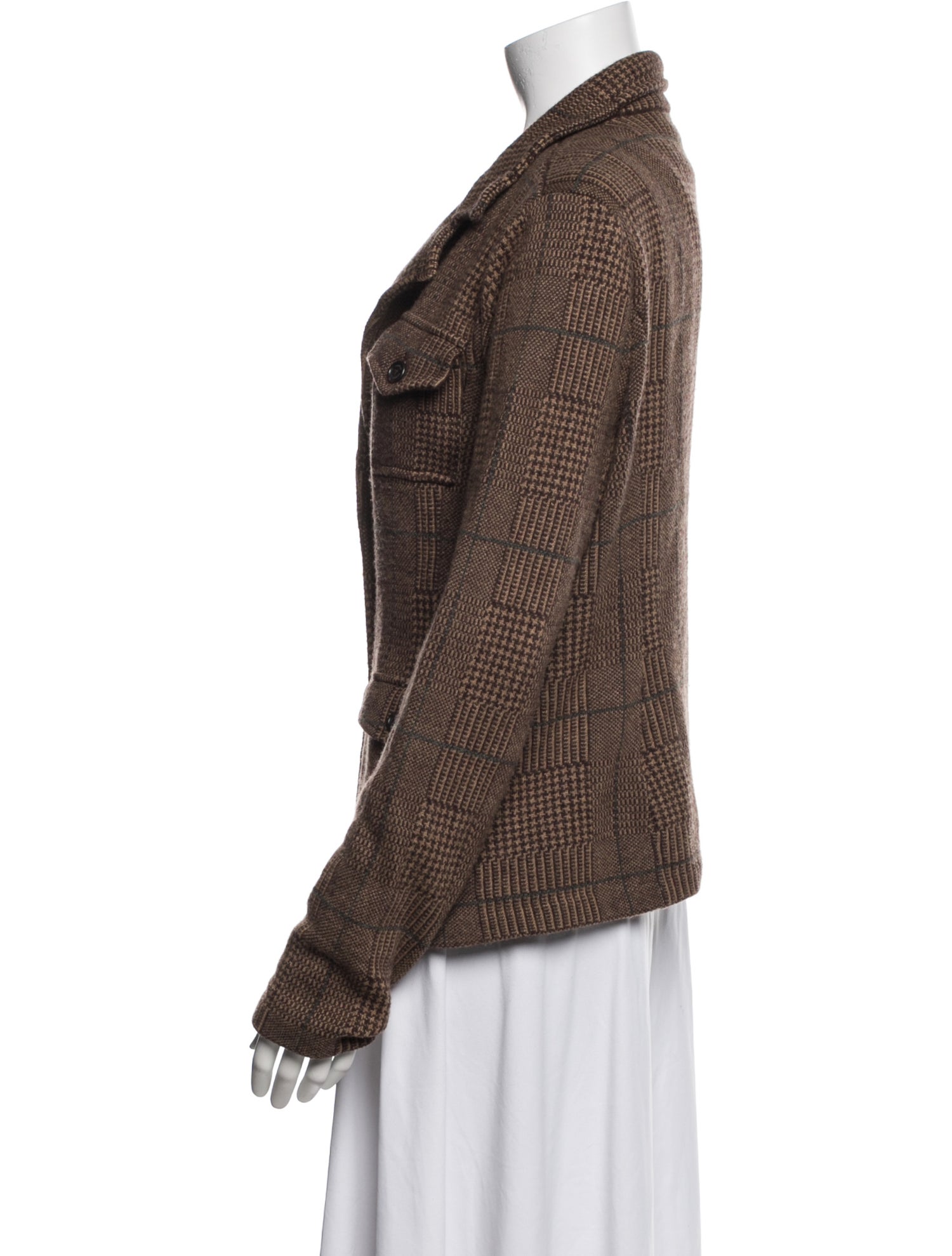 Lauren Ralph Lauren Wool Plaid Print Blazer