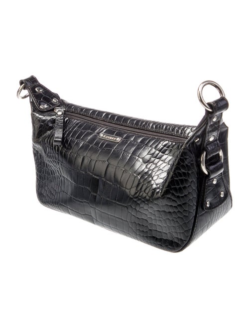 Lauren Ralph Lauren Embossed Leather Shoulder Bag