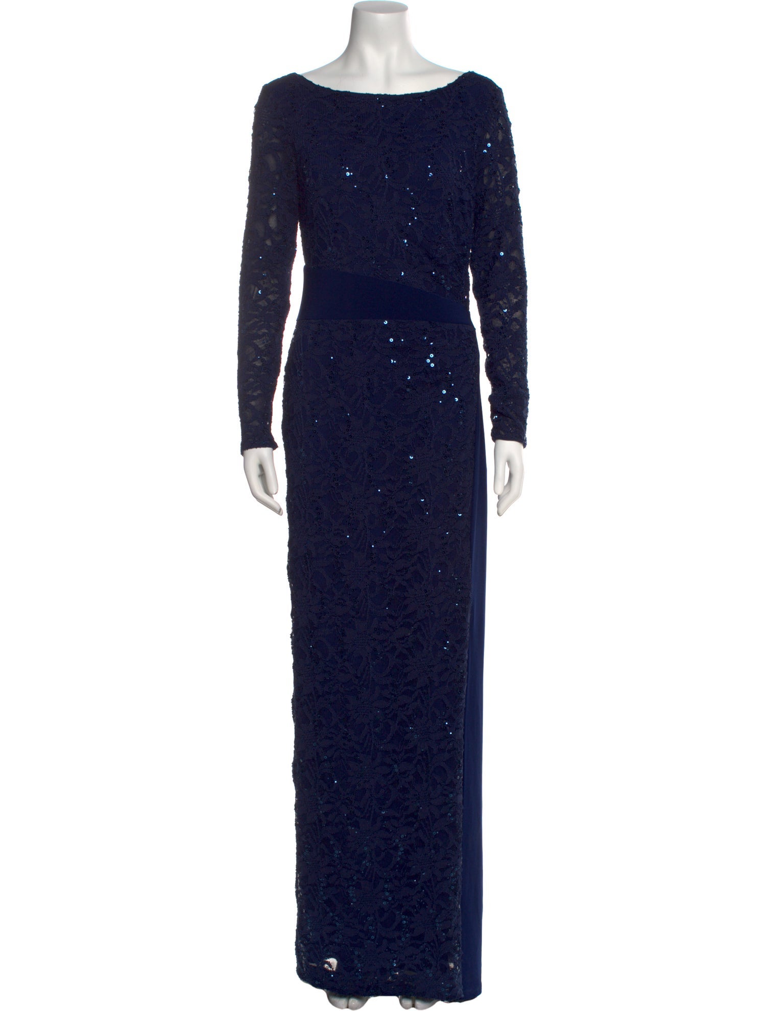 Lauren Ralph Lauren Bateau Neckline Long Dress