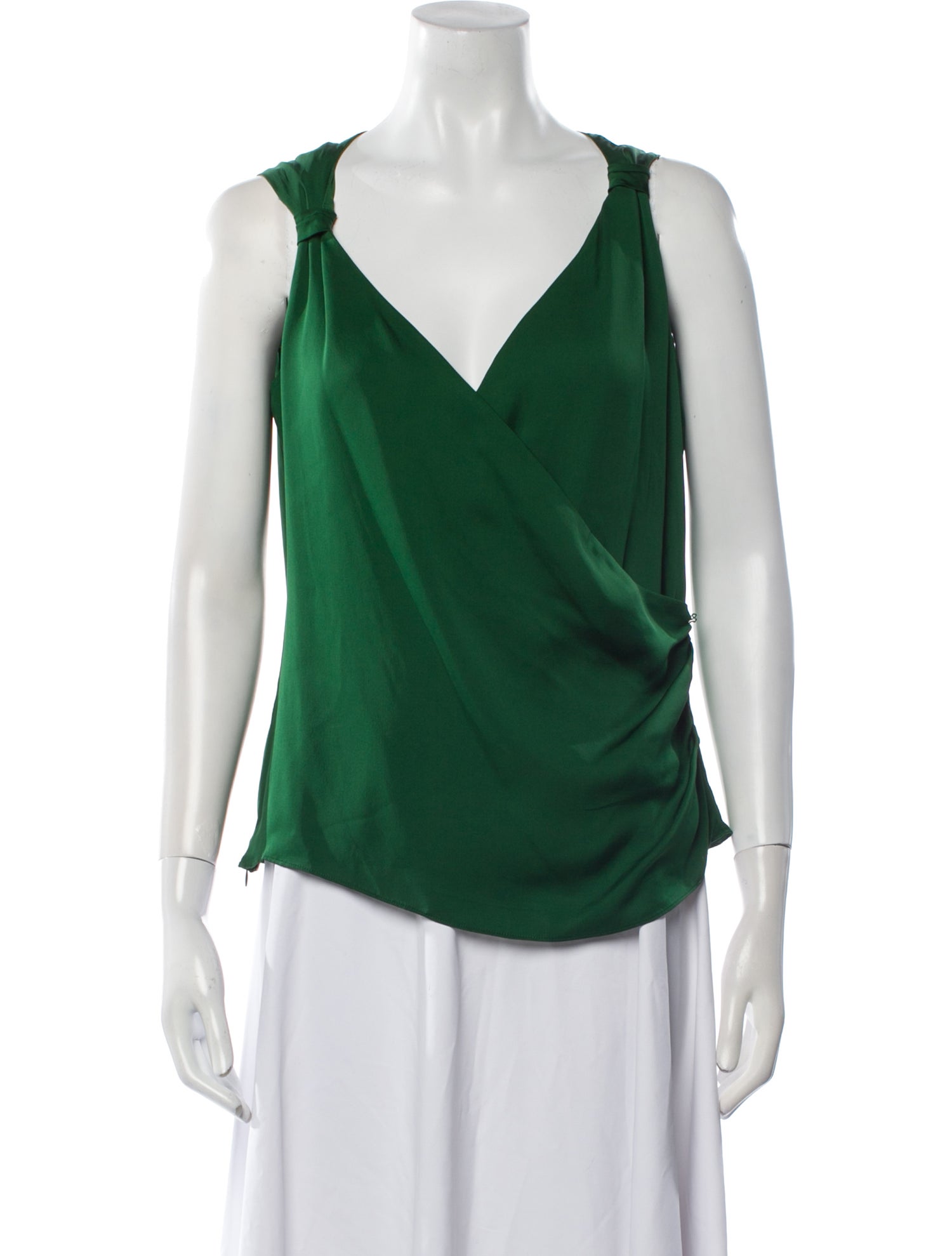 Lauren Ralph Lauren Silk V-Neck Top