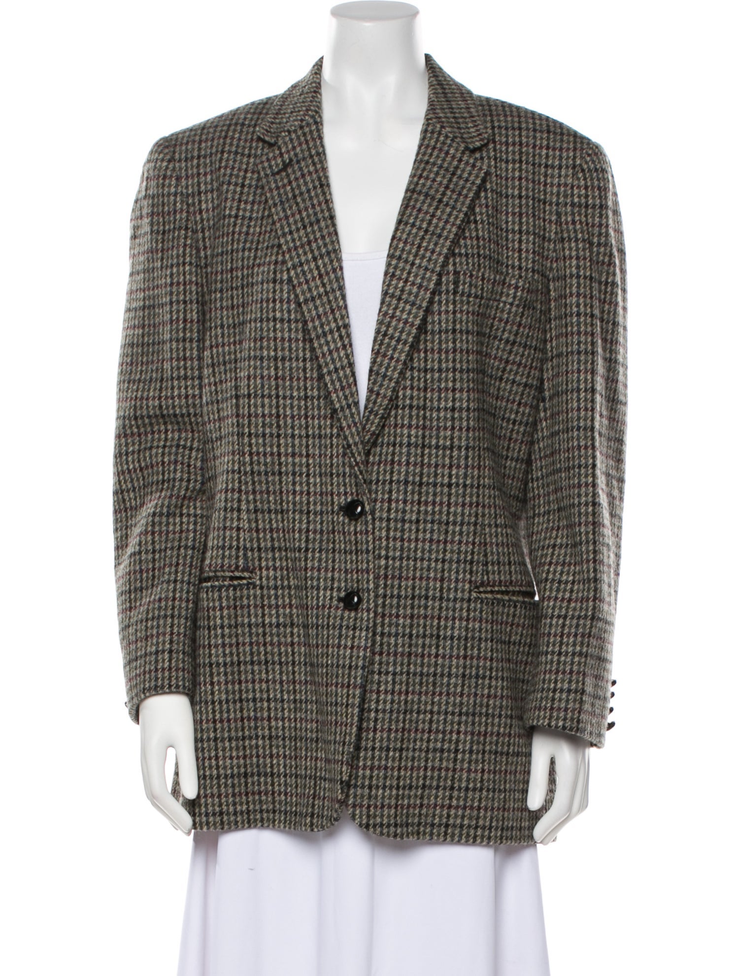Lauren Ralph Lauren Wool Plaid Print Blazer