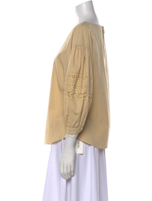 Lauren Ralph Lauren Bateau Neckline Three-Quarter Sleeve Blouse