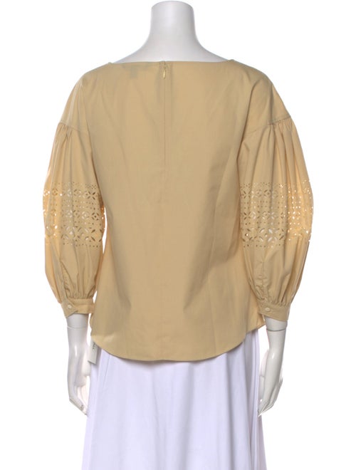 Lauren Ralph Lauren Bateau Neckline Three-Quarter Sleeve Blouse