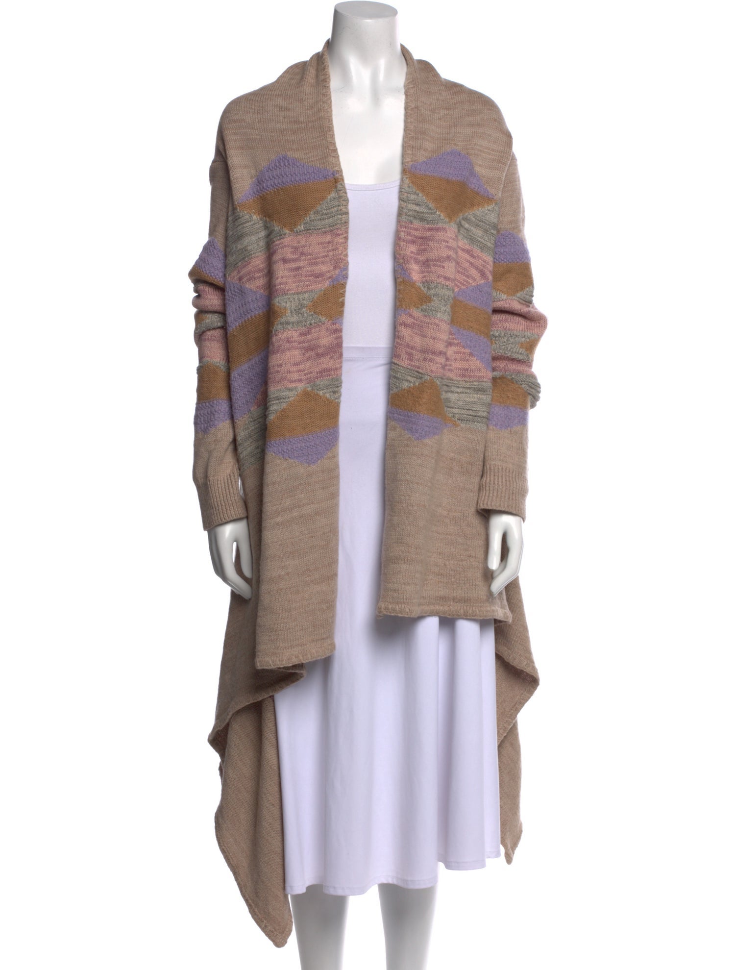 Lauren Ralph Lauren Striped Open Front Sweater